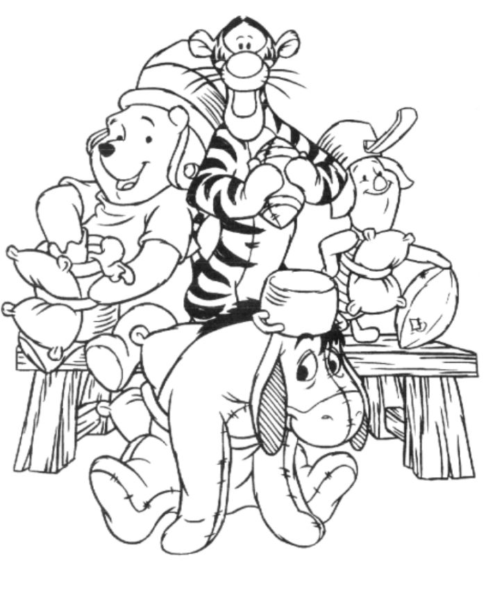 Coloring Pages of Winnie The Pooh and Friends