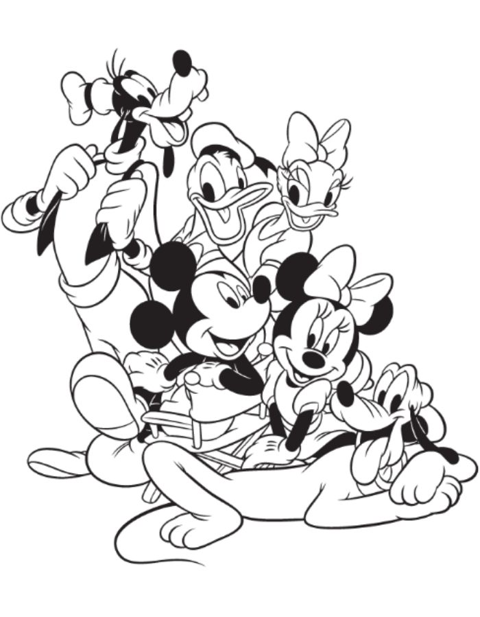 Mickey Mouse and Friends Coloring Pages
