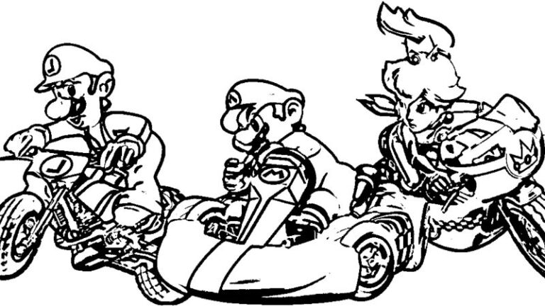 Mario Kart Coloring Pages