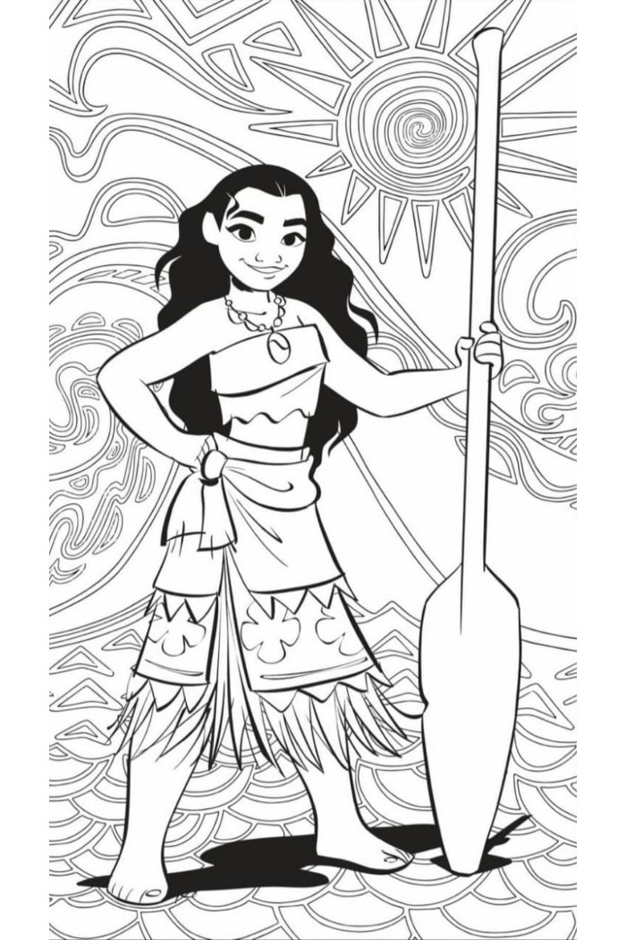 cute moana coloring pages