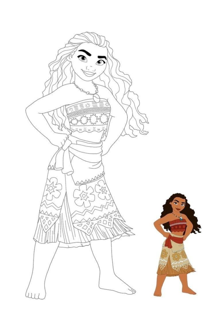 disney moana coloring pages free