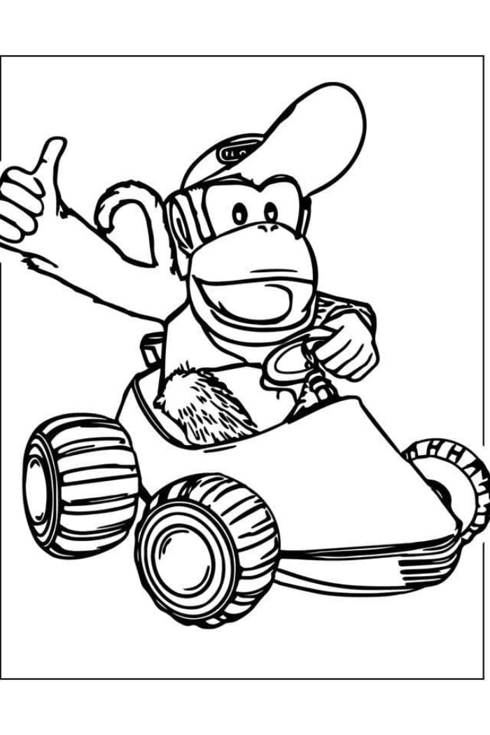 dixie kong coloring pages