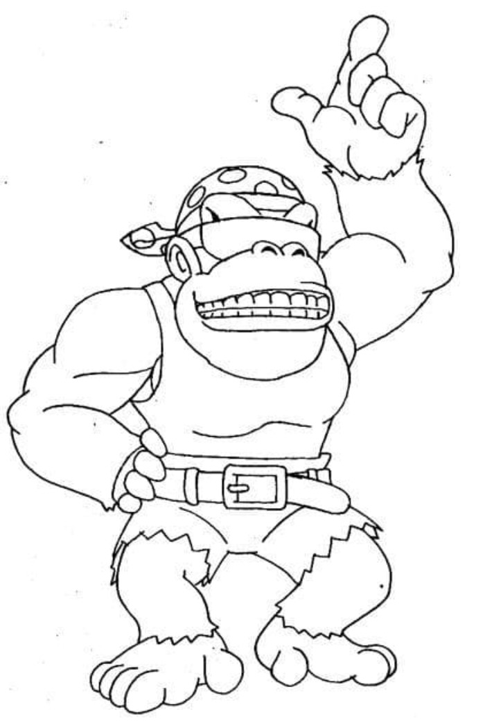 donkey kong country coloring pages