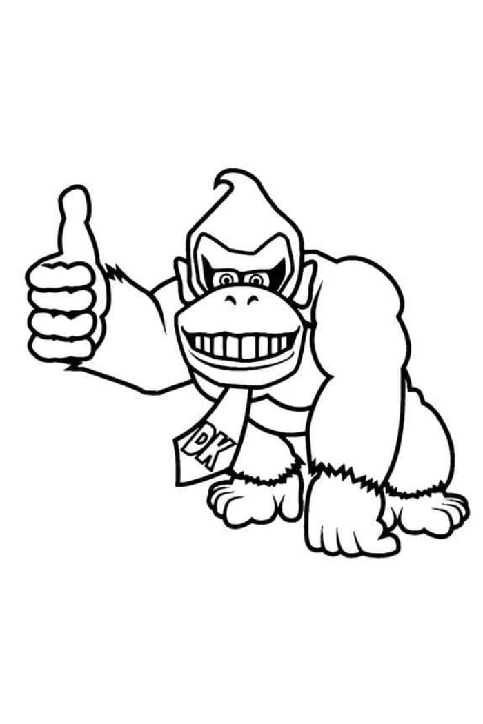 donkey kong game coloring pages
