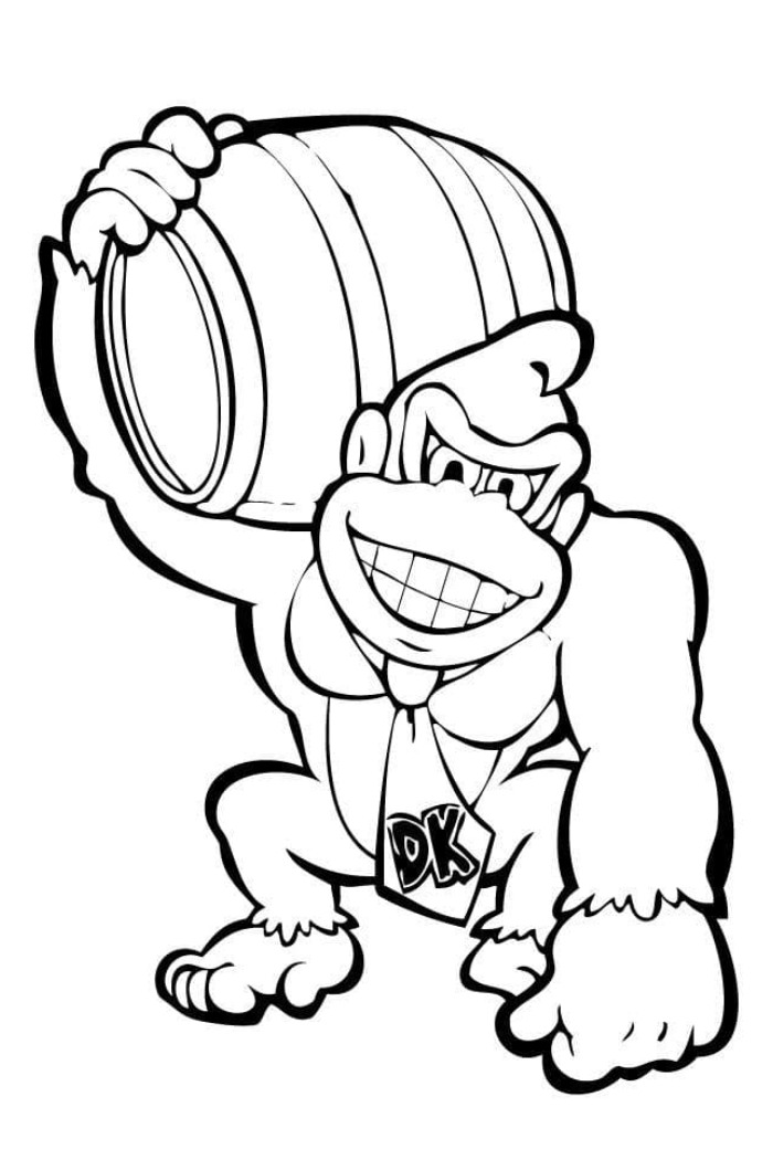 free coloring pages donkey kong