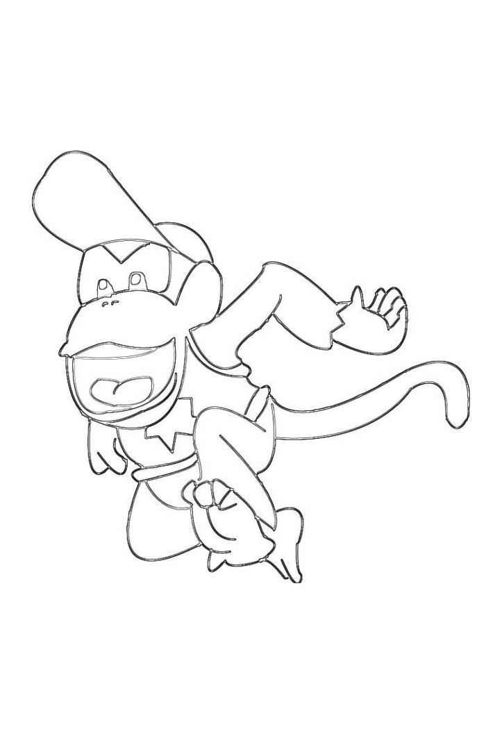 free dixie kong coloring pages