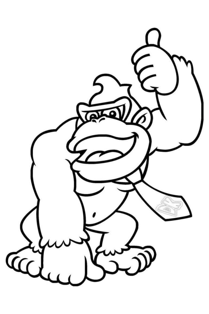 free donkey kong coloring pages to print