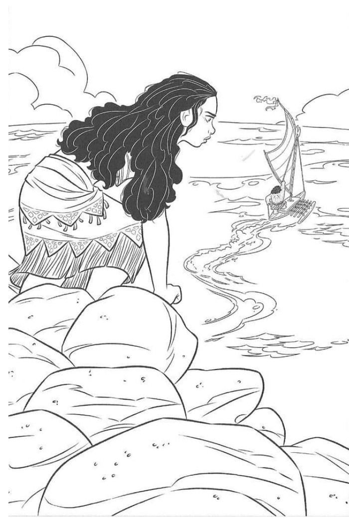 free printable moana coloring pages
