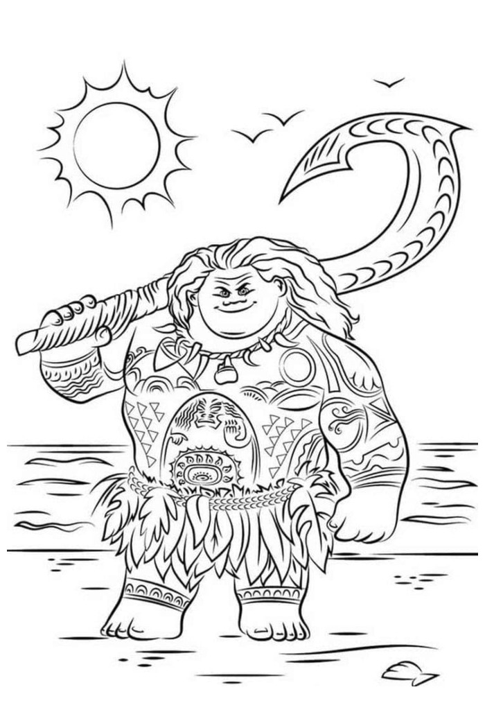 moana coloring pages free