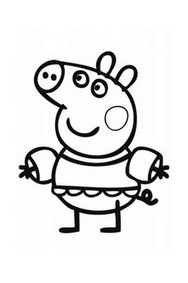 peppa pig cartoon coloring pages