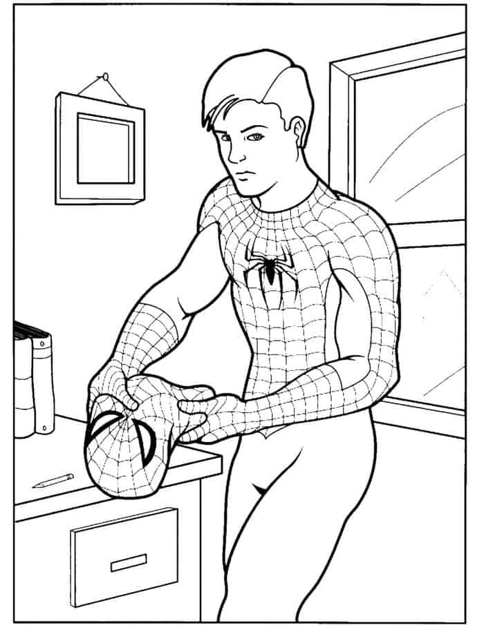 peter parker coloring pages peter parker coloring pages