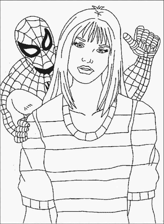 spiderman and mary jane coloring pages spiderman and mary jane coloring pages