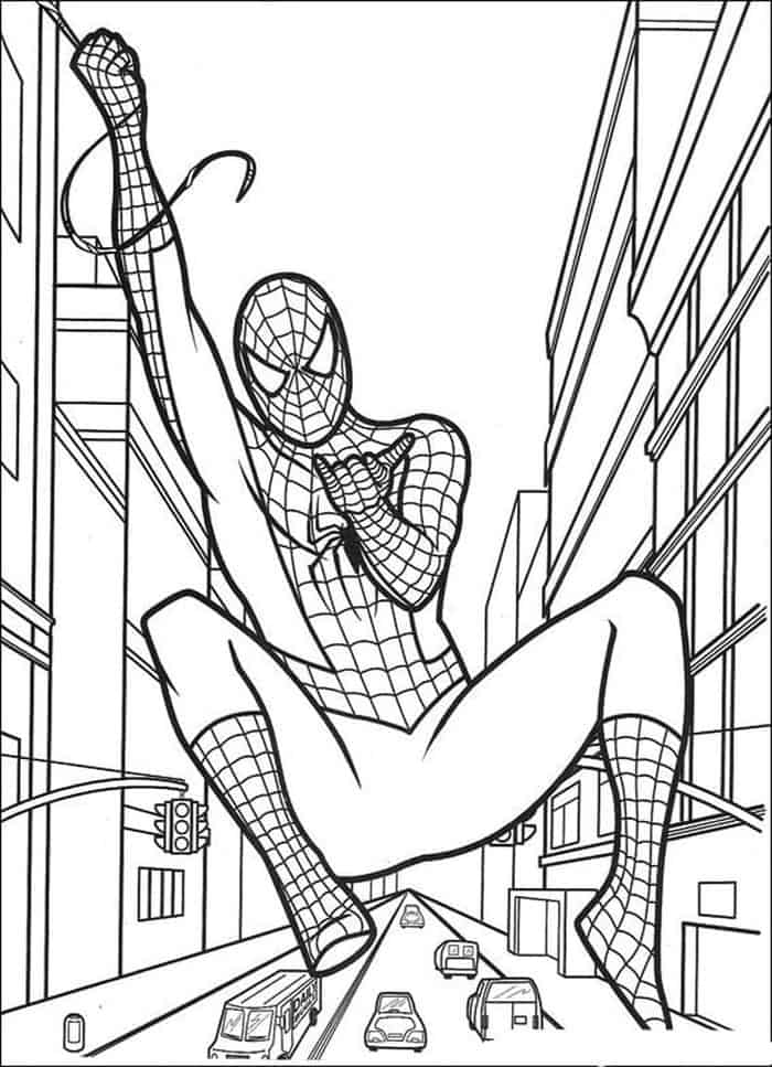 spiderman superhero coloring pages spiderman superhero coloring pages
