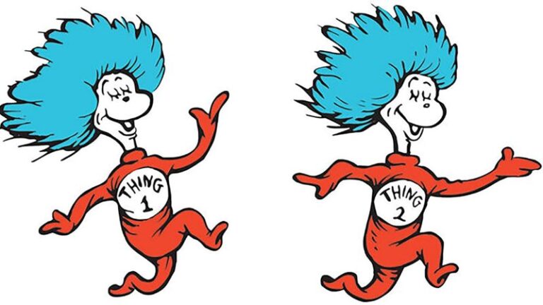 thing 1 and thing 2 coloring pages