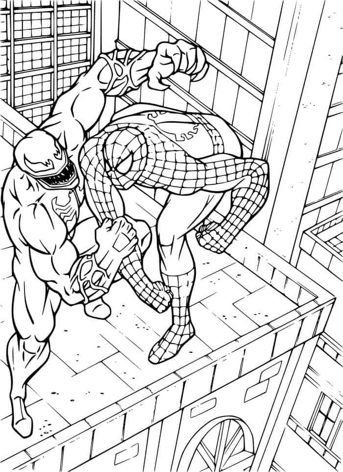 venom vs spiderman coloring pages venom vs spiderman coloring pages