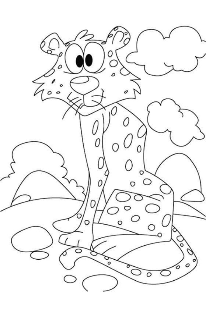 cartoon cheetah coloring pages