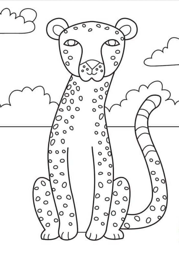 cheetah coloring sheets printable