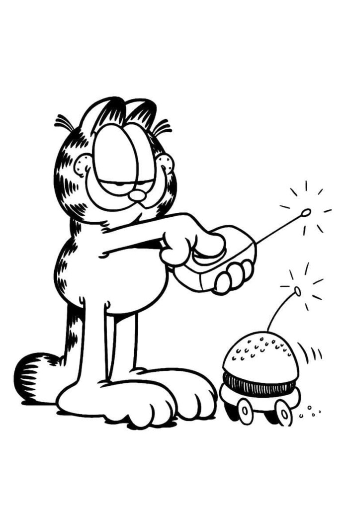 coloring pages of garfield