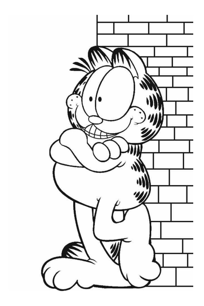 cute garfield coloring pages