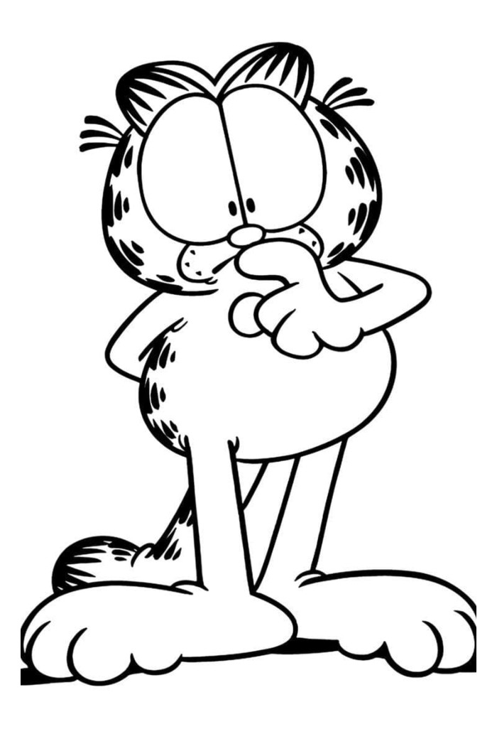 free garfield coloring pages print