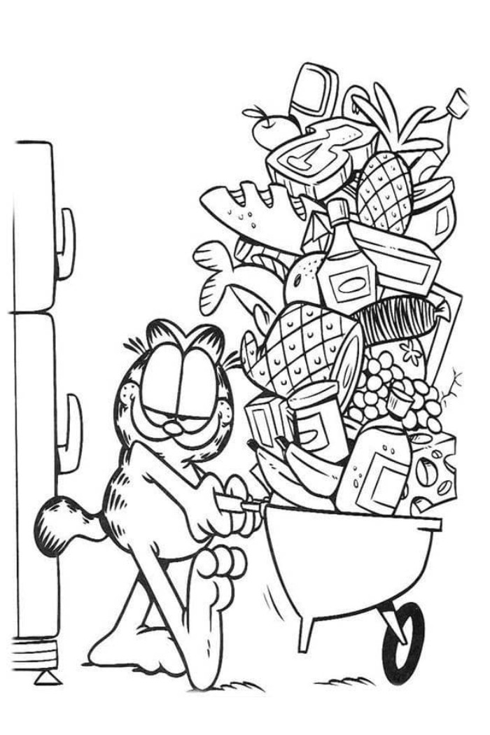 garfield coloring pages to print