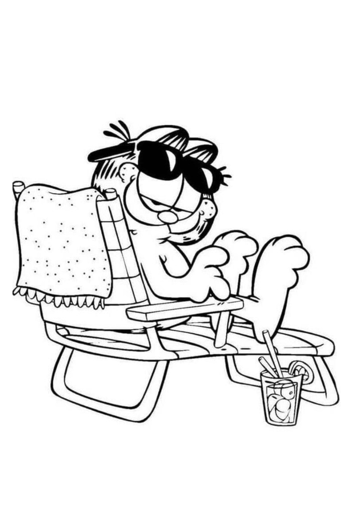 images of garfield coloring pages