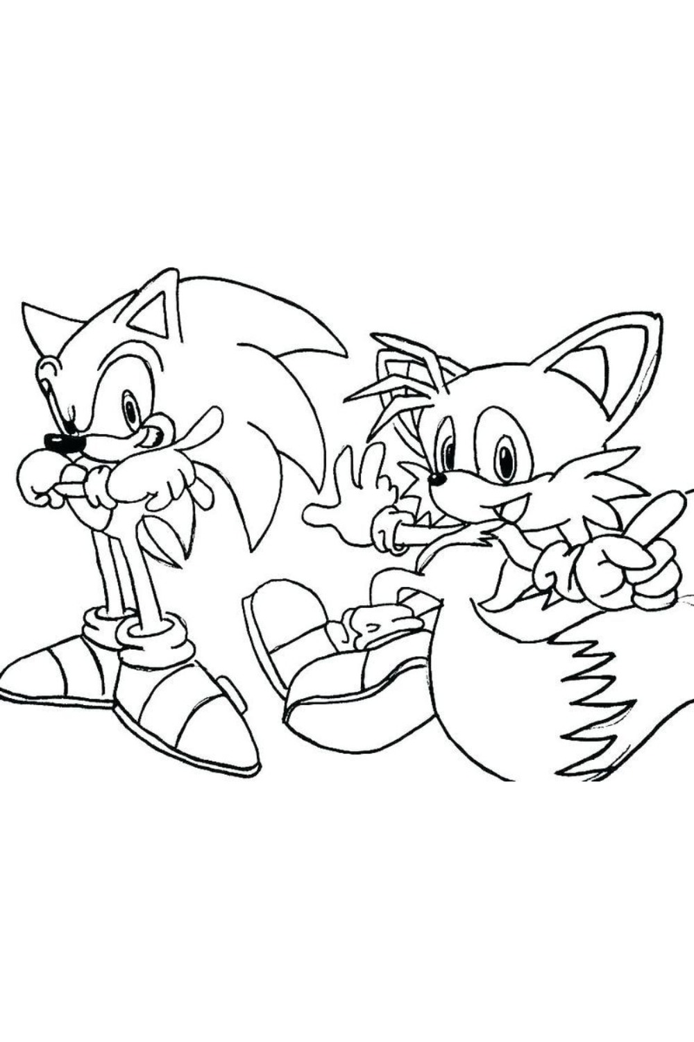 sonic the hedgehog coloring book pages