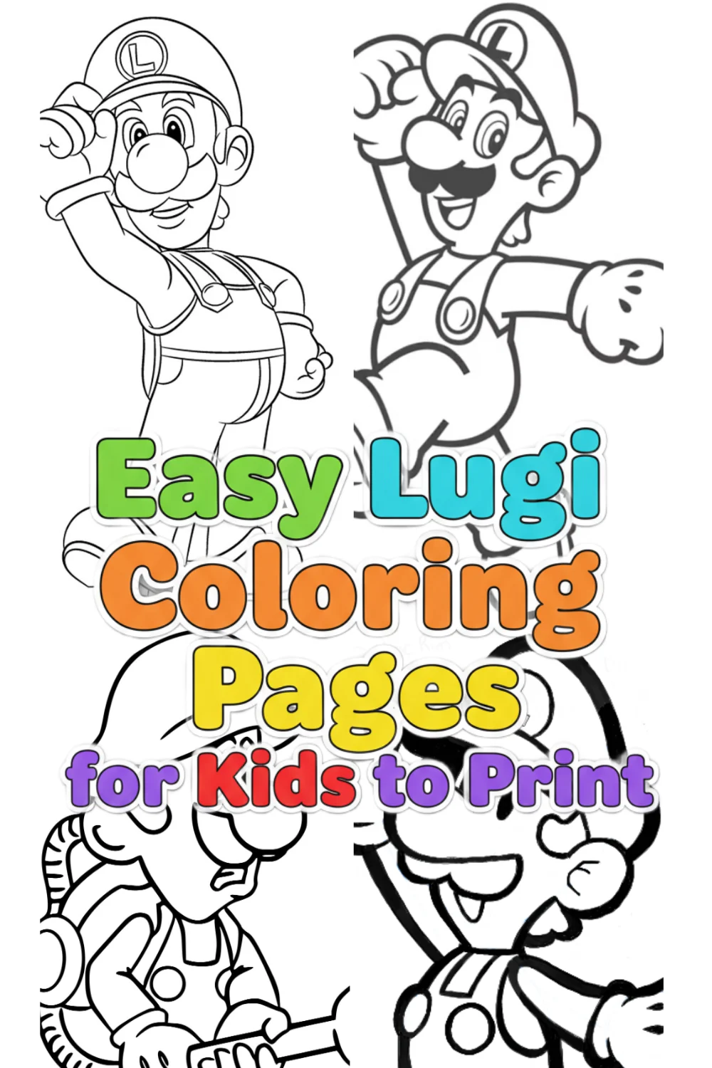 20+ Easy Luigi Coloring Pages Free Printables