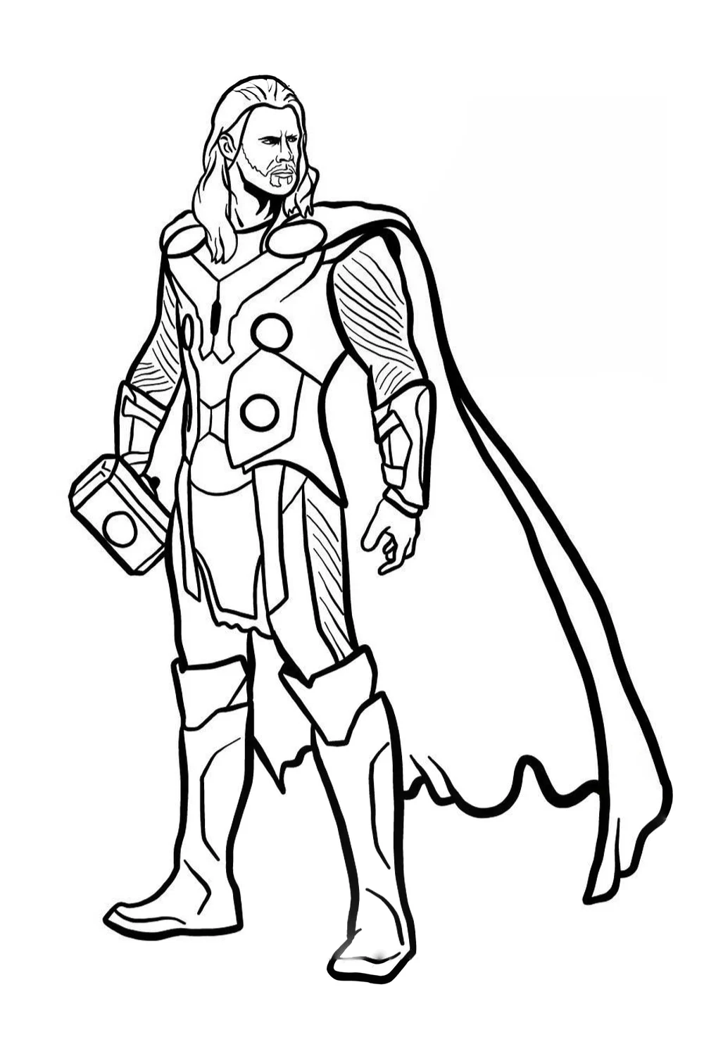 Avengers thor coloring pages printable