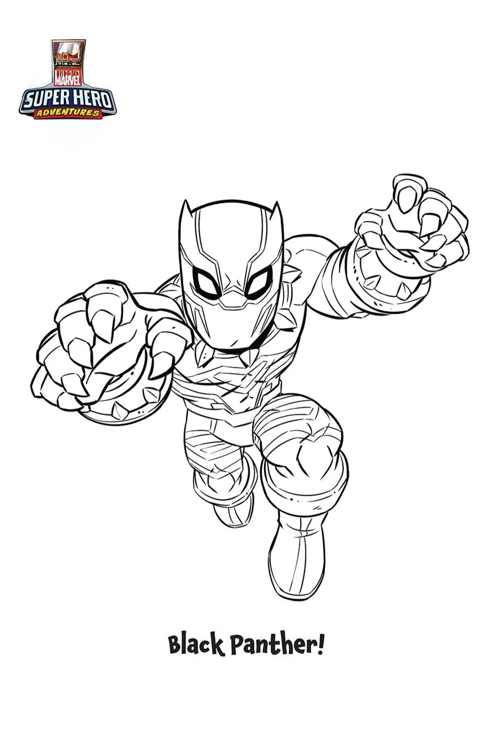 Black panther coloring pages for kids free