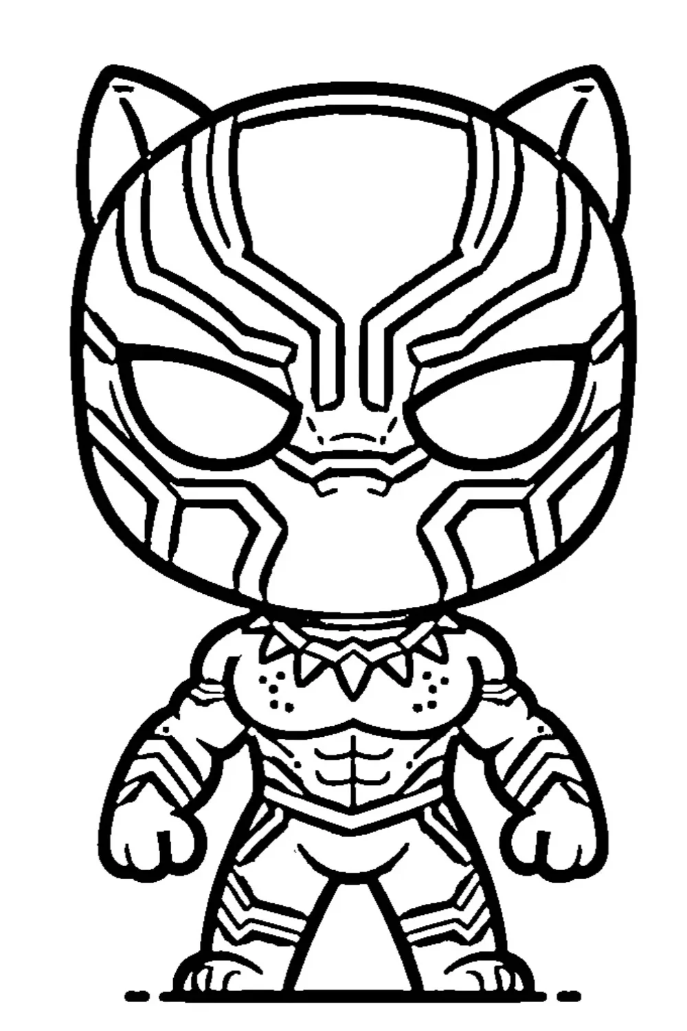 Black panther mask coloring pages for kids