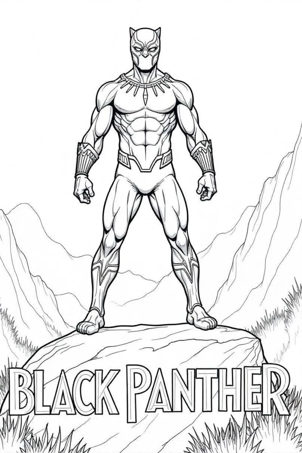 Black panther printable coloring sheets free