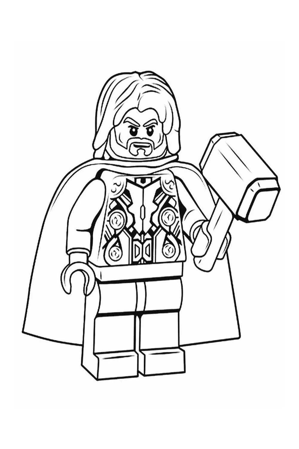Easy thor coloring pages for kids Easy thor coloring pages for kids