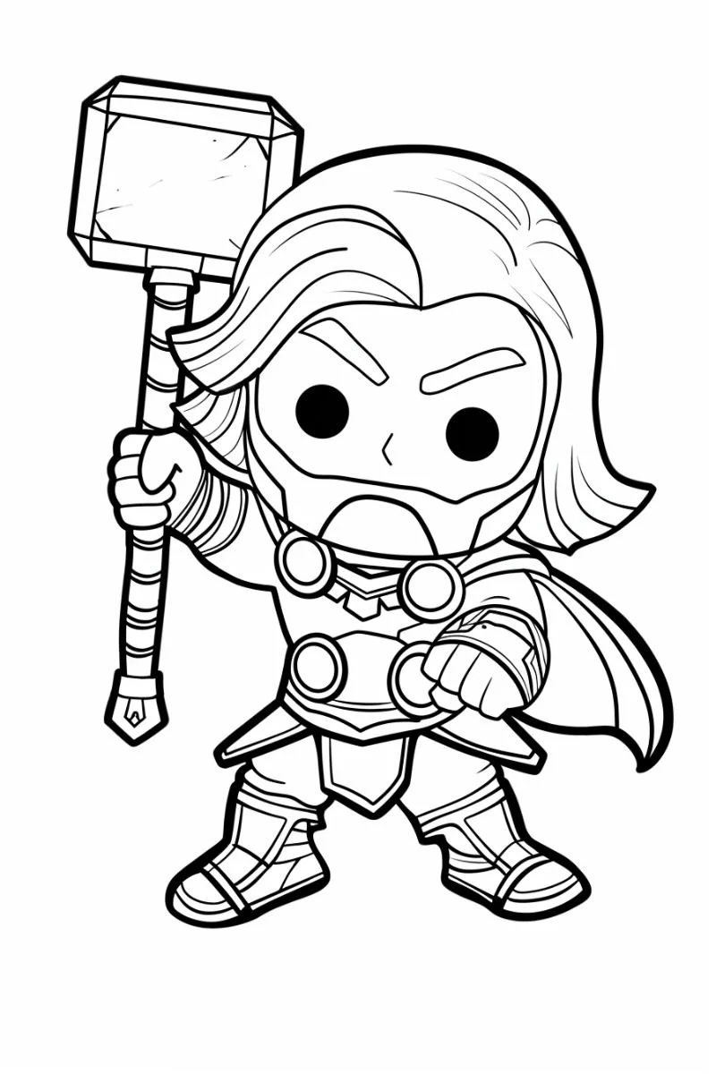 Easysuperherothorcoloringpagesforkids Easysuperherothorcoloringpagesforkids