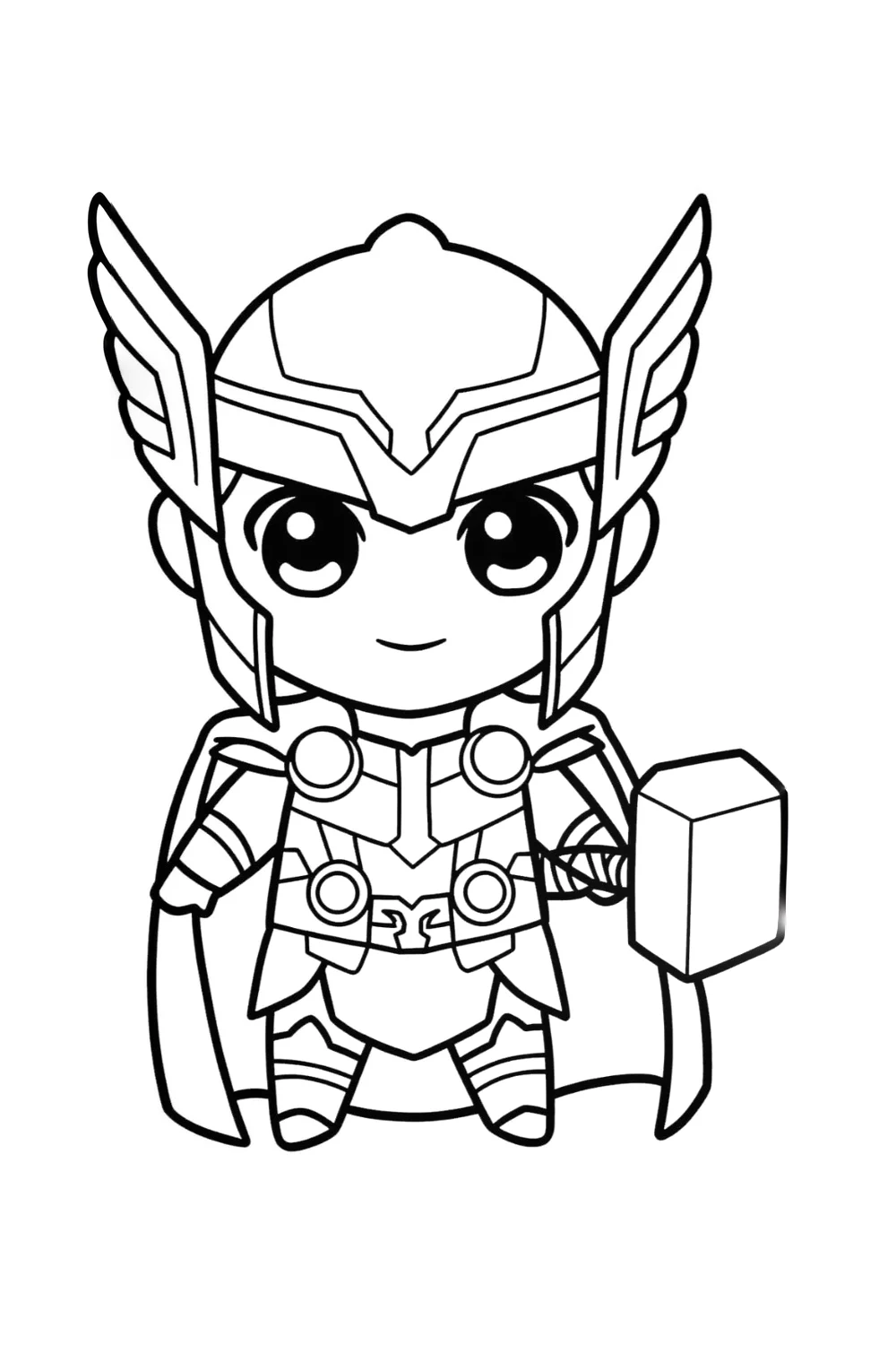 Easysuperherothorcoloringpageskids Easysuperherothorcoloringpageskids
