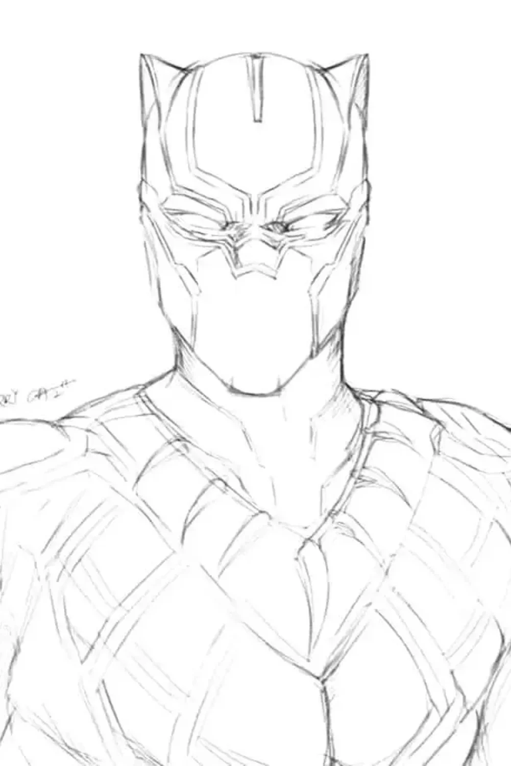 Free black panther coloring sheet
