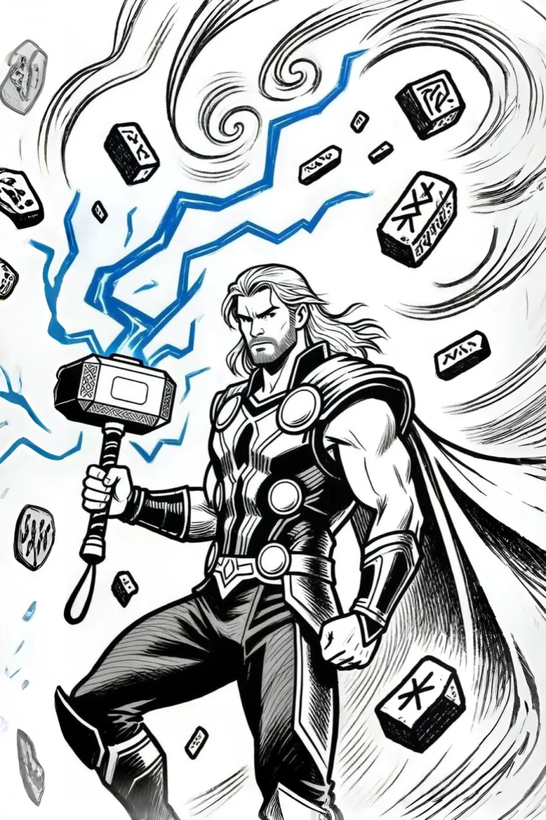 Free marvel thor coloring pages