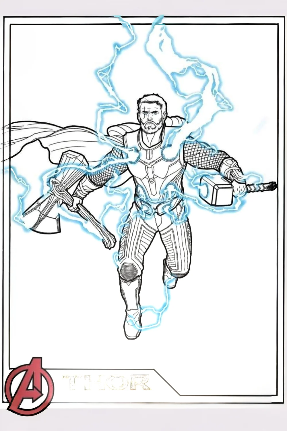 Marvel avengers thor coloring pages