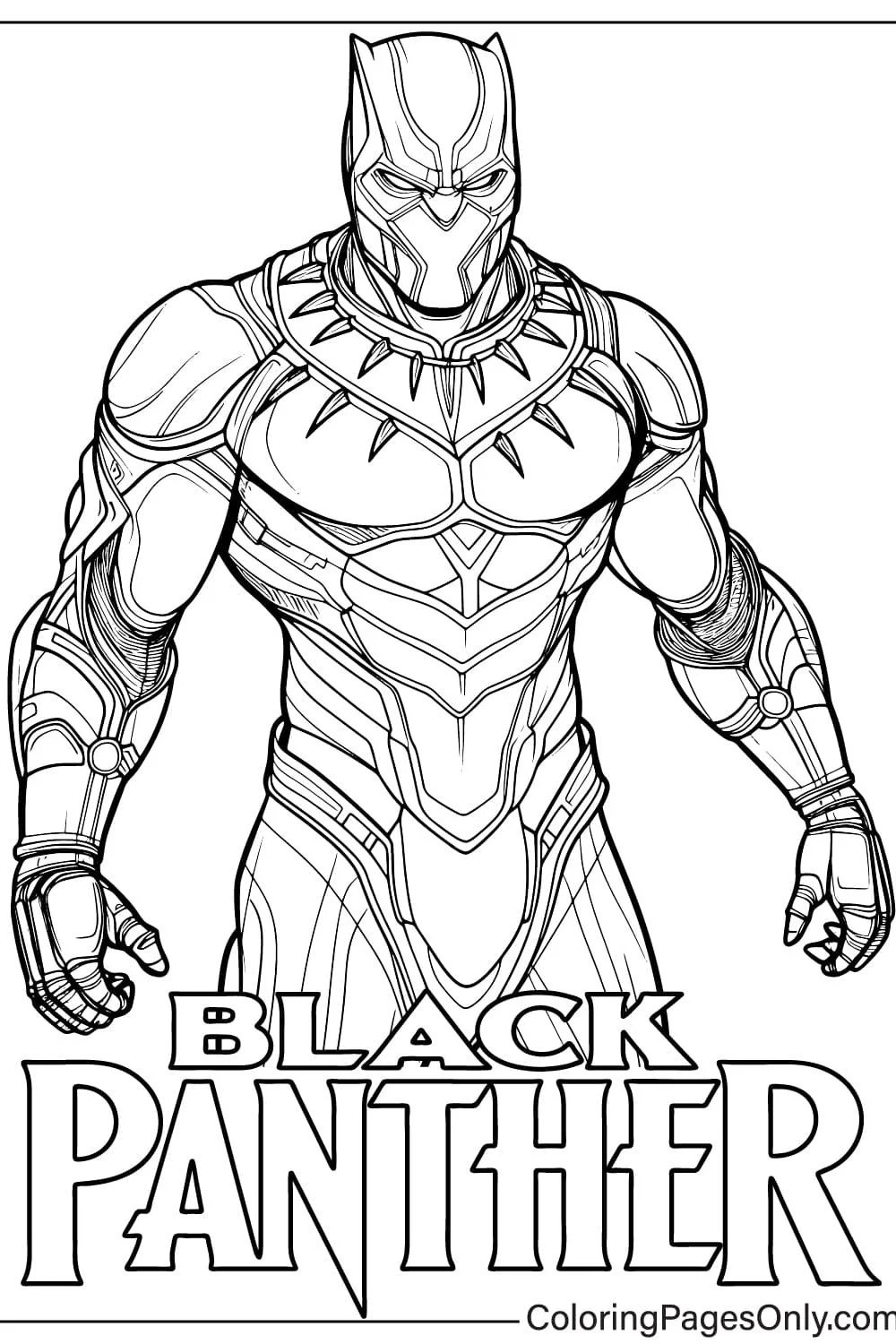 Marvel superhero black panther coloring pages