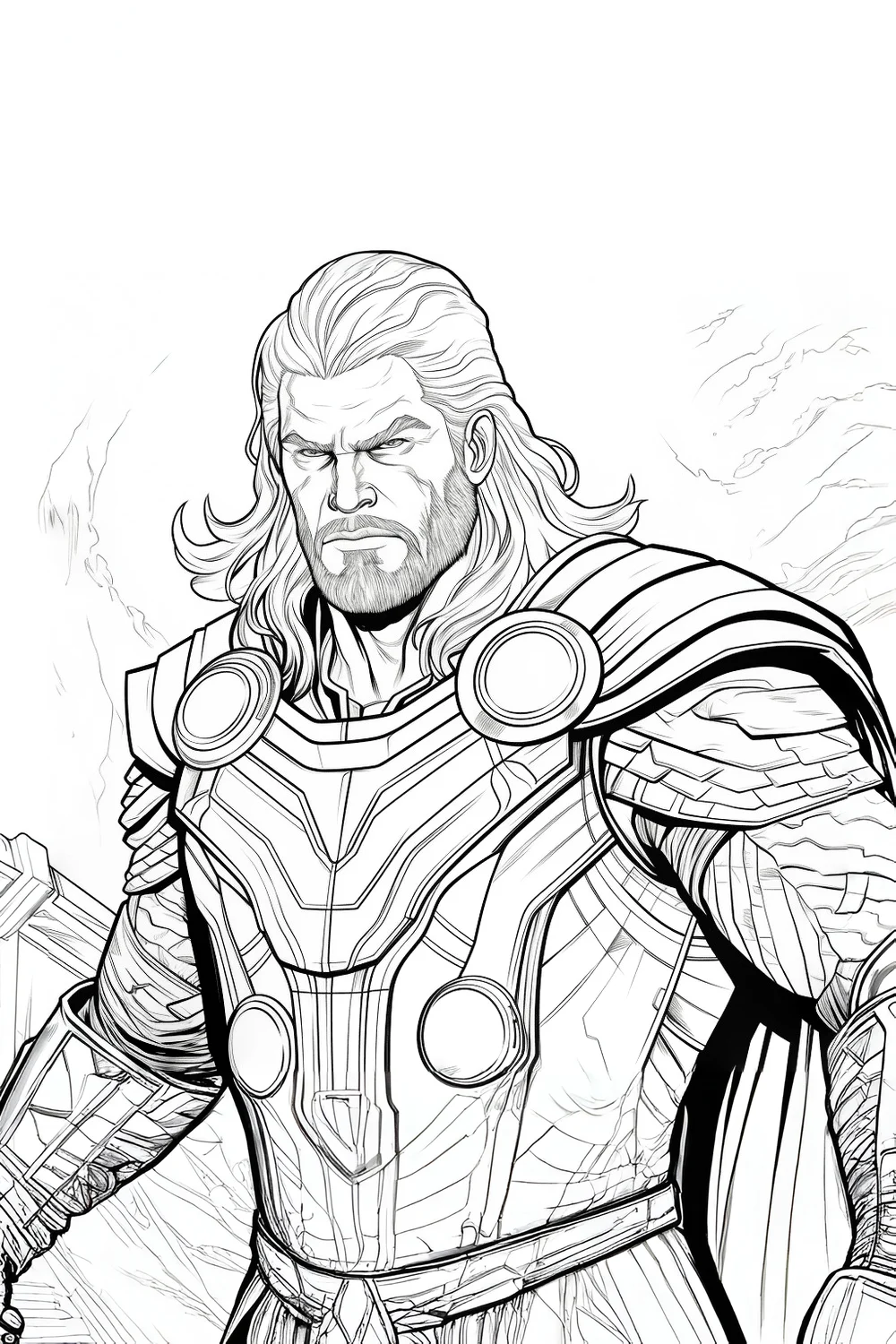 Marvel superhero thor coloring pages