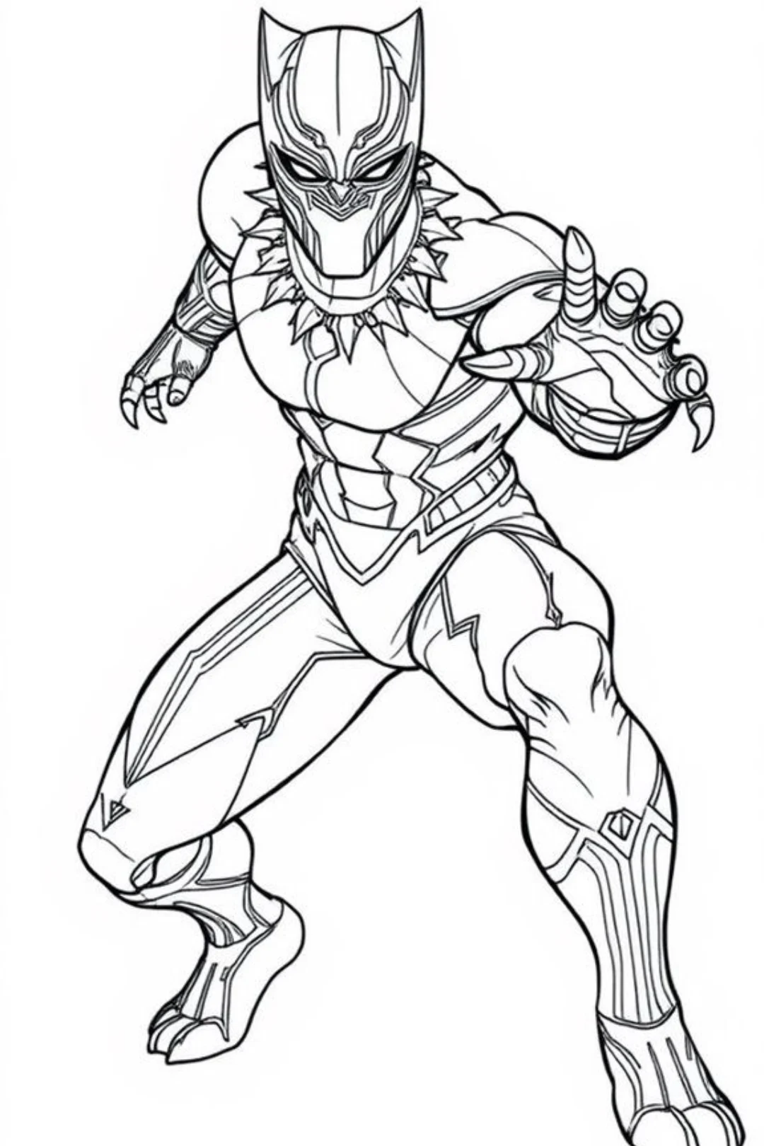 Printable black panther and shuri coloring pages