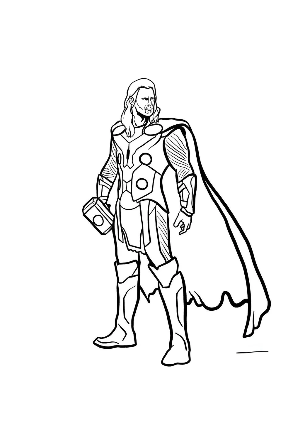 Thor printable coloring sheets pdf