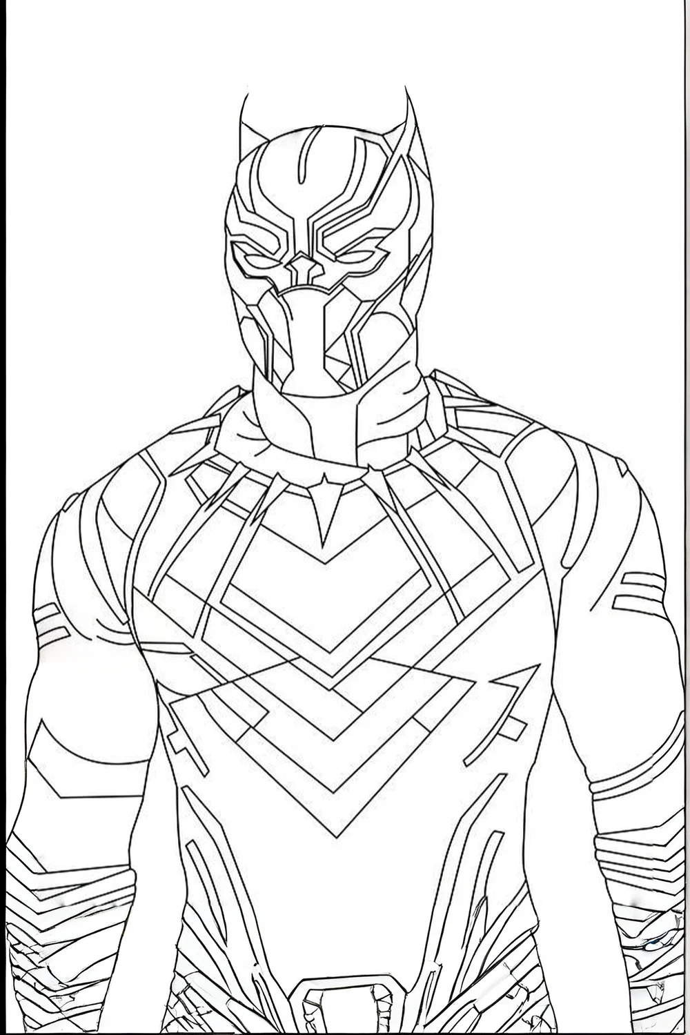 black panther mask coloring page