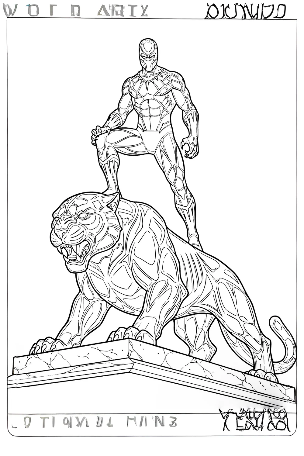 black panther printable coloring pages