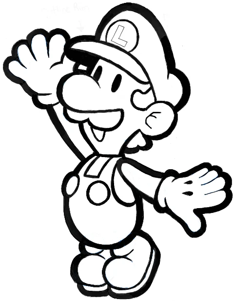 free luigi coloring pages
