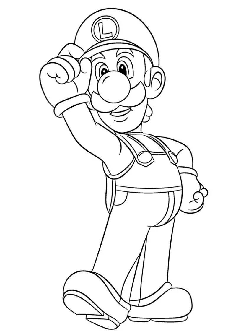 free luigi coloring pages8