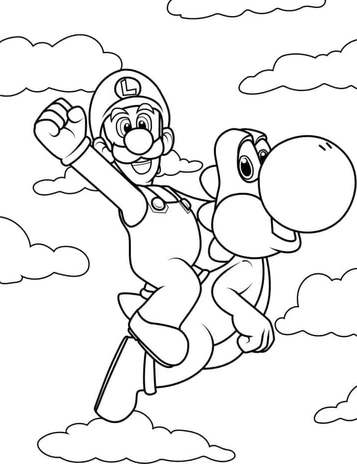 free luigi coloring pages9