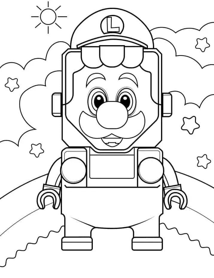 luigi coloring pages free printable1