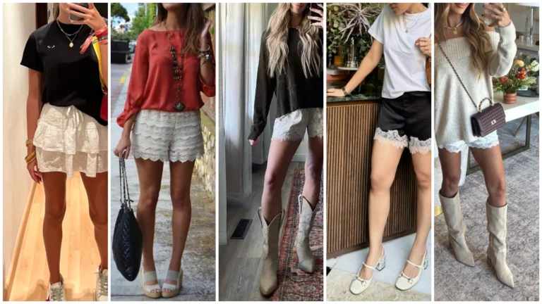 22 Lace Shorts Outfit Ideas
