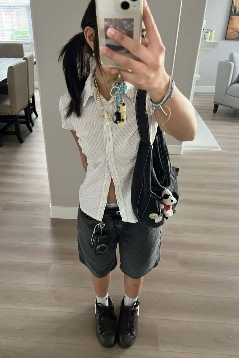 Black jorts outfit